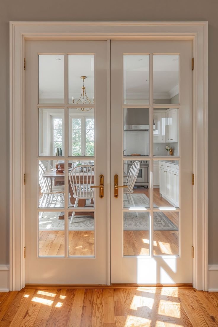 Large modern glass doors